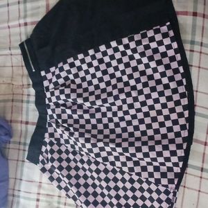 Black and pink checkered skirt I have worn it